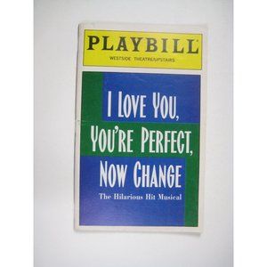 I Love You You're Perfect Now Change Westside Theatre Playbill September 1998